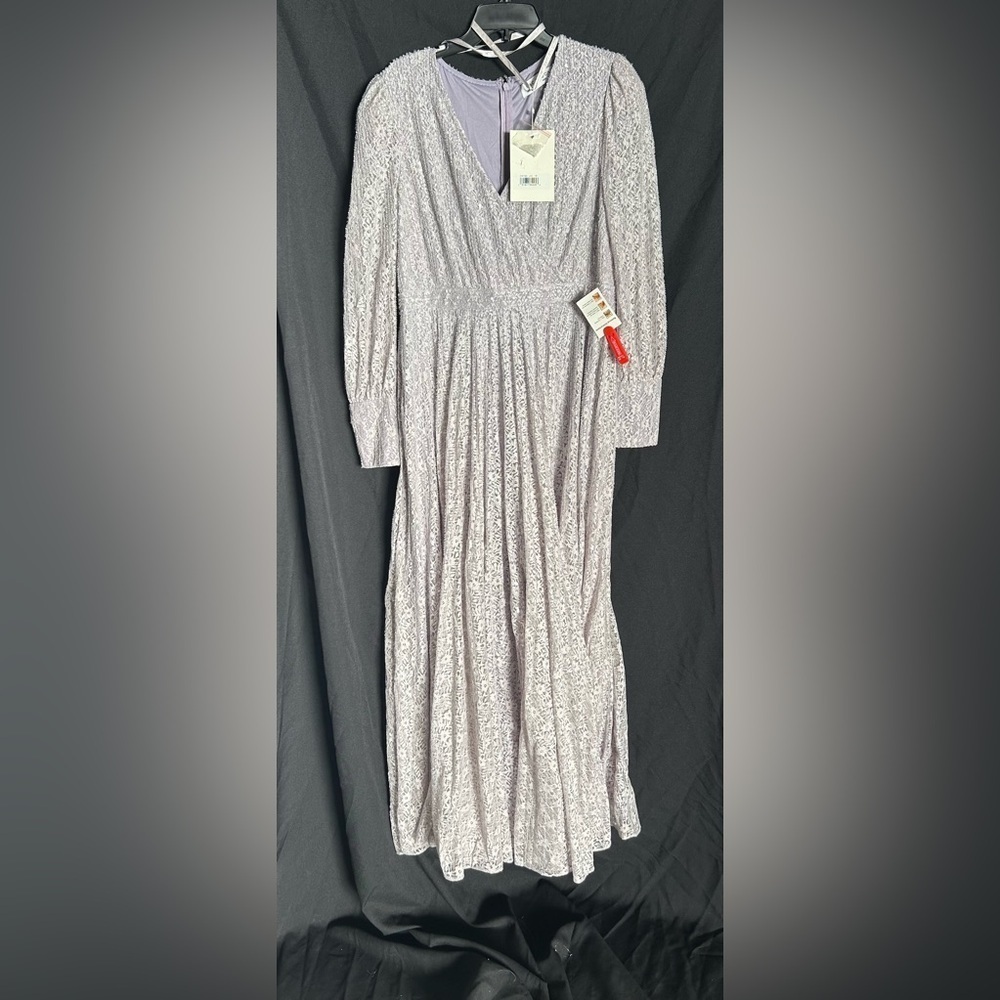 Mac Duggal 93679 NWT Beaded Lace Long Sleeve Wrap Over Gown - Picture 4 of 7